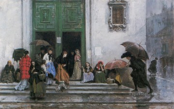 教会現実主義者の女性 ライムンド・デ・マドラソ・イ・ガレッタから出てくる Oil Paintings